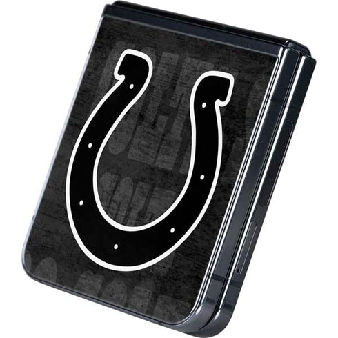 NFL Indianapolis Colts Black & White Galaxy Z Flip5 5G Skin