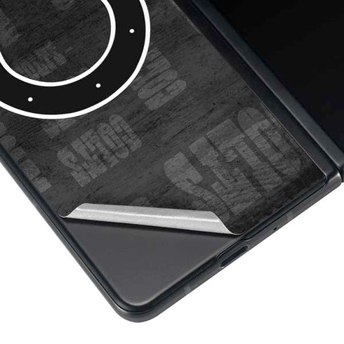 NFL Indianapolis Colts Black & White Galaxy Z Fold4 5G Skin