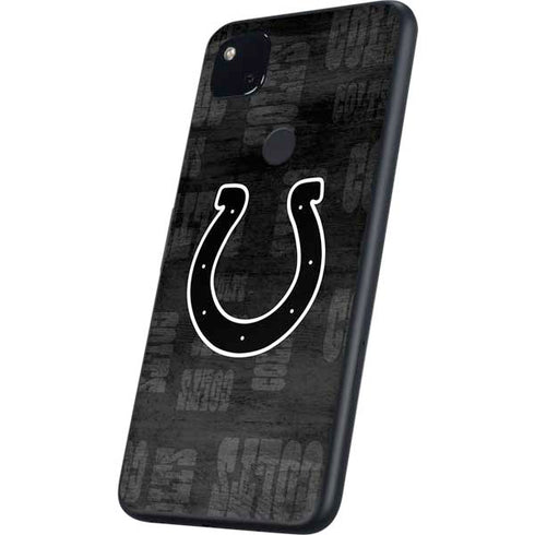 NFL Indianapolis Colts Black & White Google Pixel 4a Skin