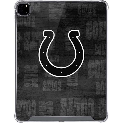 NFL Indianapolis Colts Black & White iPad Pro 12.9in (2020) Clear Case