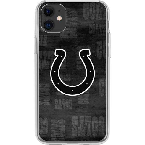 NFL Indianapolis Colts Black & White iPhone 11 Clear Case