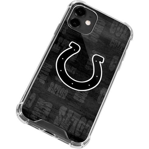 NFL Indianapolis Colts Black & White iPhone 12 Clear Case