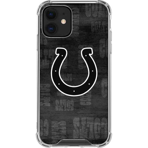 NFL Indianapolis Colts Black & White iPhone 12 Mini Clear Case