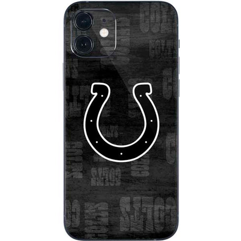 NFL Indianapolis Colts Black & White iPhone 12 Mini Skin