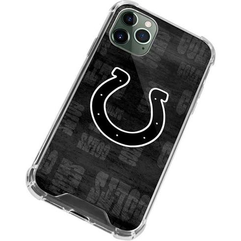 NFL Indianapolis Colts Black & White iPhone 12 Pro Clear Case
