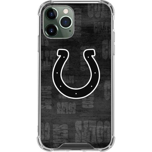 NFL Indianapolis Colts Black & White iPhone 12 Pro Max Clear Case