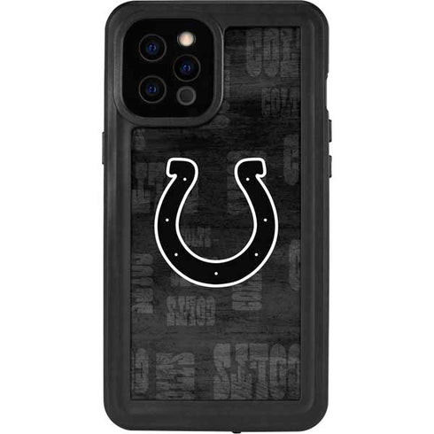 NFL Indianapolis Colts Black & White iPhone 12 Pro Max Waterproof Case