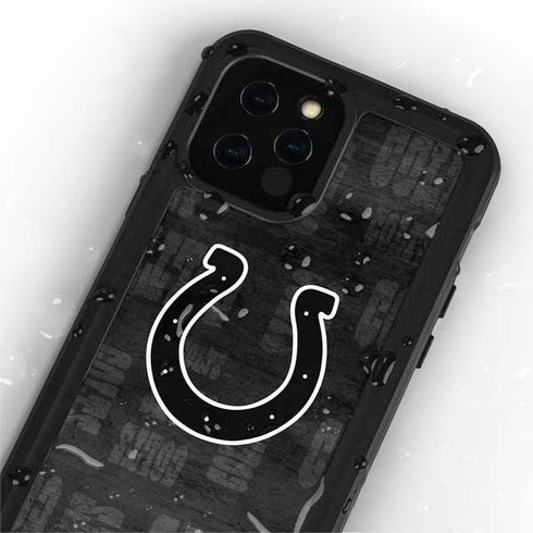 NFL Indianapolis Colts Black & White iPhone 12 Pro Waterproof Case