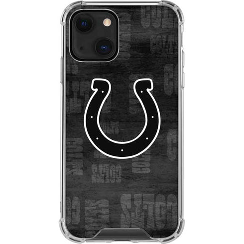 NFL Indianapolis Colts Black & White iPhone 14 Clear Case