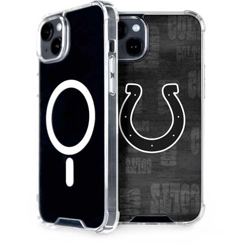 NFL Indianapolis Colts Black & White iPhone 15 Plus MagSafe Case
