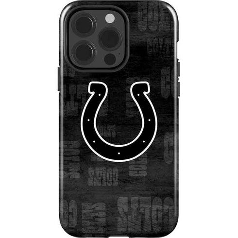 NFL Indianapolis Colts Black & White iPhone 15 Pro Impact Case