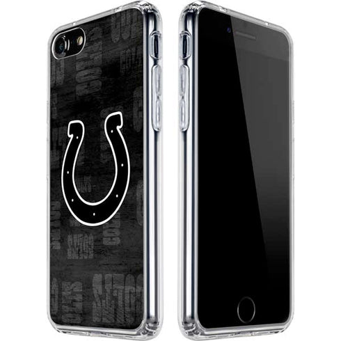 NFL Indianapolis Colts Black & White iPhone SE (2nd & 3rd Gen) Clear Case