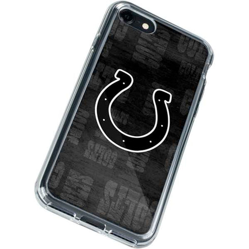 NFL Indianapolis Colts Black & White iPhone SE (2nd & 3rd Gen) Clear Case