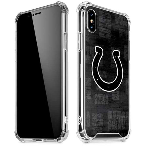 NFL Indianapolis Colts Black & White iPhone X/XS Clear Case