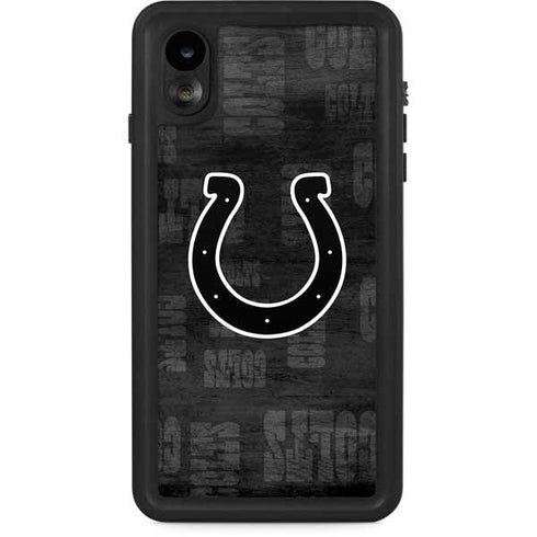 NFL Indianapolis Colts Black & White iPhone XR Waterproof Case