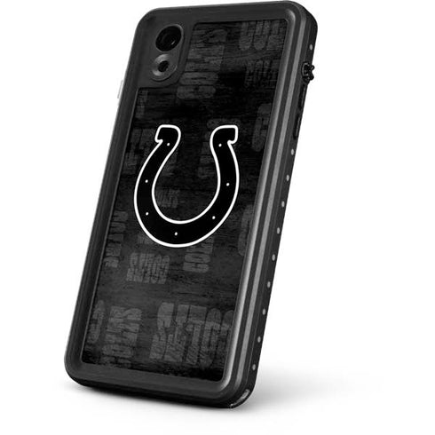 NFL Indianapolis Colts Black & White iPhone XR Waterproof Case