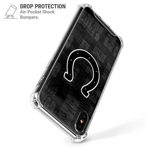 NFL Indianapolis Colts Black & White iPhone XS Max Clear Case