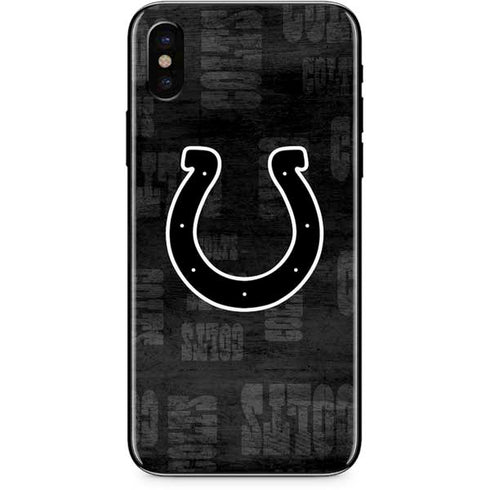 NFL Indianapolis Colts Black & White iPhone XS Skin