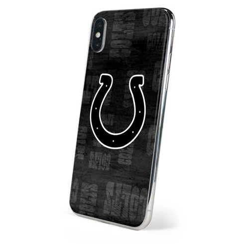 NFL Indianapolis Colts Black & White iPhone XS Skin