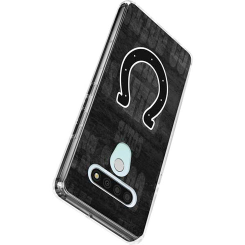 NFL Indianapolis Colts Black & White LG Stylo 6 Clear Case