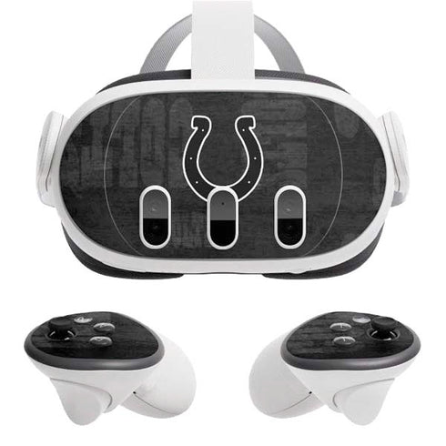 NFL Indianapolis Colts Black & White Meta Quest 3 Skin
