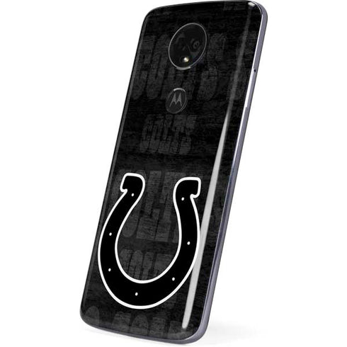 NFL Indianapolis Colts Black & White Moto E5 Plus Skin