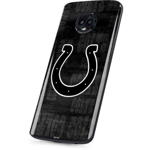 NFL Indianapolis Colts Black & White Moto G6 Skin