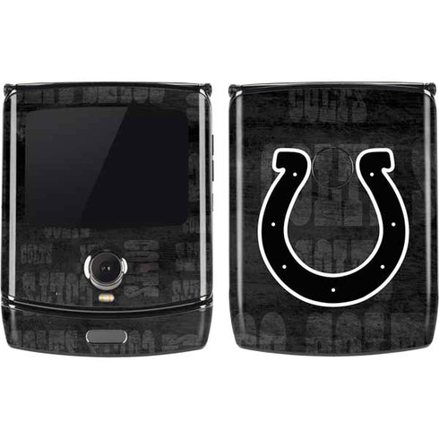 NFL Indianapolis Colts Black & White Motorola RAZR Skin