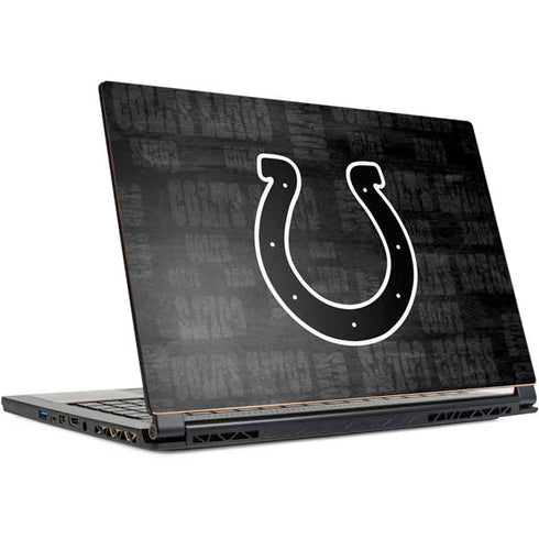 NFL Indianapolis Colts Black & White MSI GS65 Stealth Laptop Skin