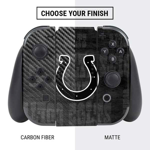 NFL Indianapolis Colts Black & White Nintendo Switch Bundle Skin