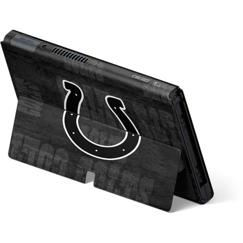 NFL Indianapolis Colts Black & White Nintendo Switch OLED (2021) Skin