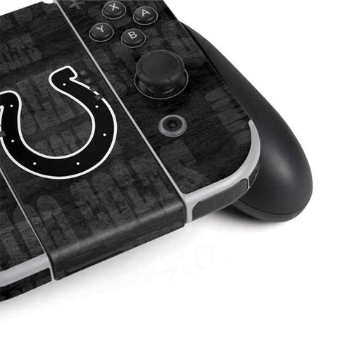 NFL Indianapolis Colts Black & White Nintendo Switch OLED (2021) Skin
