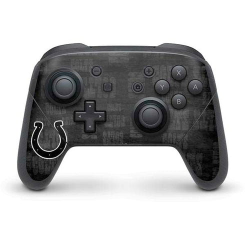 NFL Indianapolis Colts Black & White Nintendo Switch Pro Controller Skin