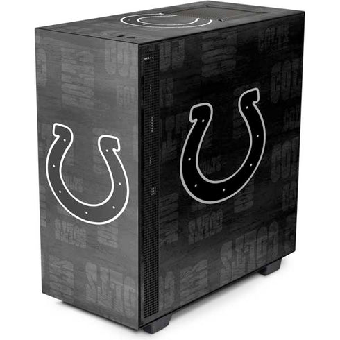NFL Indianapolis Colts Black & White NZXT H510 Compact ATX Mid-Tower Case Skin