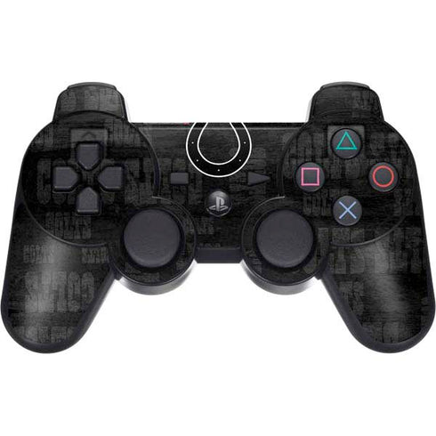 NFL Indianapolis Colts Black & White PS3 Dual Shock wireless controller Skin
