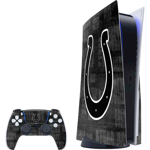 NFL Indianapolis Colts Black & White PS5 Bundle Skin