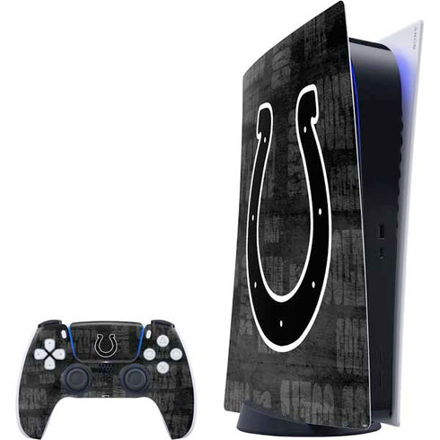 NFL Indianapolis Colts Black & White PS5 Digital Edition Bundle Skin