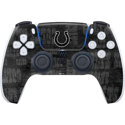 NFL Indianapolis Colts Black & White PS5 Controller Skin