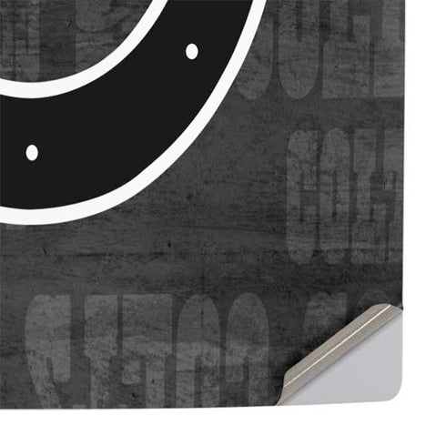 NFL Indianapolis Colts Black & White PS5 Slim Disk Console Skin