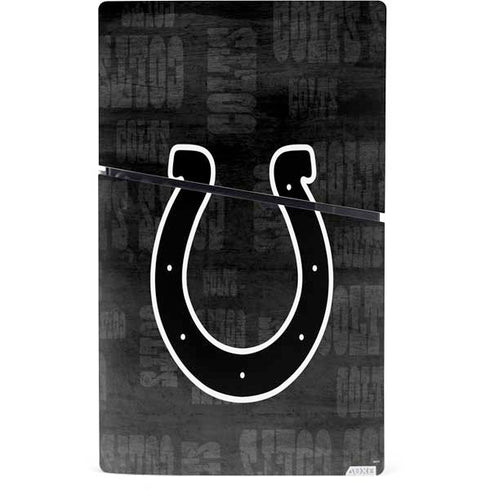 NFL Indianapolis Colts Black & White PS5 Slim Digital Edition Console Skin