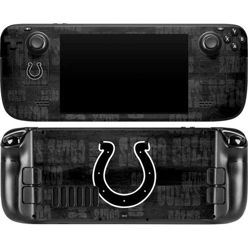 NFL Indianapolis Colts Black & White Steam Deck Handheld Gaming Computer Skin