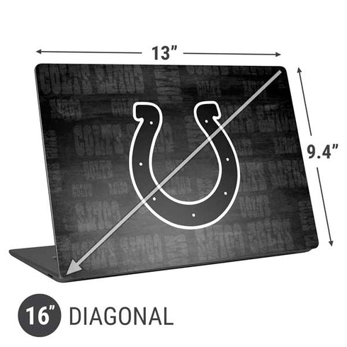 NFL Indianapolis Colts Black & White Universal Laptop 16in (13 x 9.4in) Skin