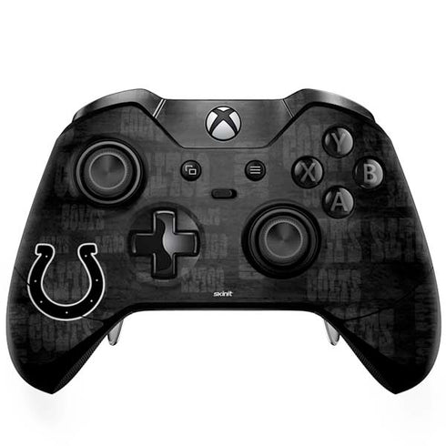 NFL Indianapolis Colts Black & White Xbox One Elite Controller Skin