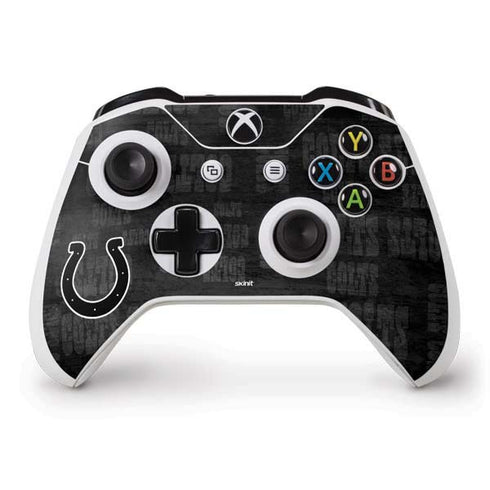NFL Indianapolis Colts Black & White Xbox One S Controller Skin