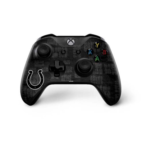 NFL Indianapolis Colts Black & White Xbox One X Bundle Skin