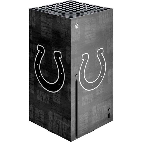 NFL Indianapolis Colts Black & White Xbox Series X Console Skin