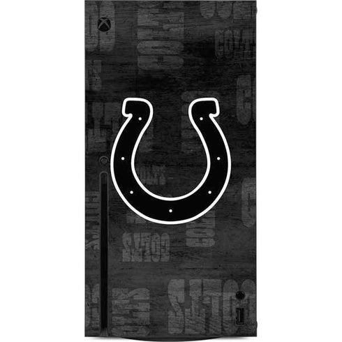 NFL Indianapolis Colts Black & White Xbox Series X Console Skin
