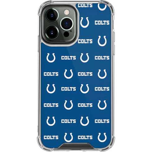 NFL Indianapolis Colts Blitz Series iPhone 15 Pro Max Clear Case