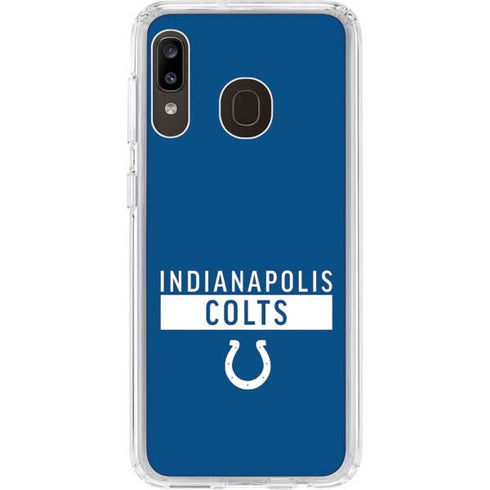 NFL Indianapolis Colts Blue Performance Series Galaxy A20 Clear Case