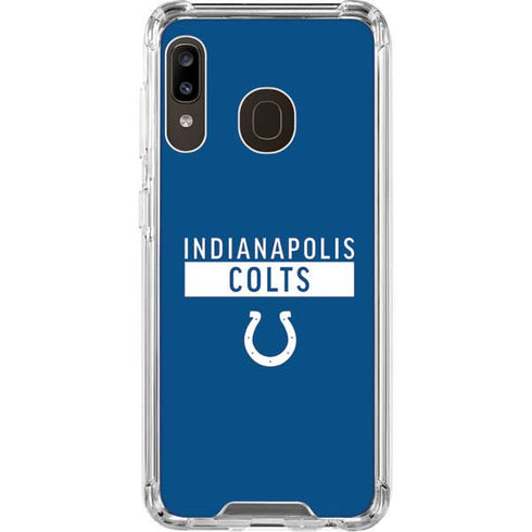NFL Indianapolis Colts Blue Performance Series Galaxy A30 Clear Case